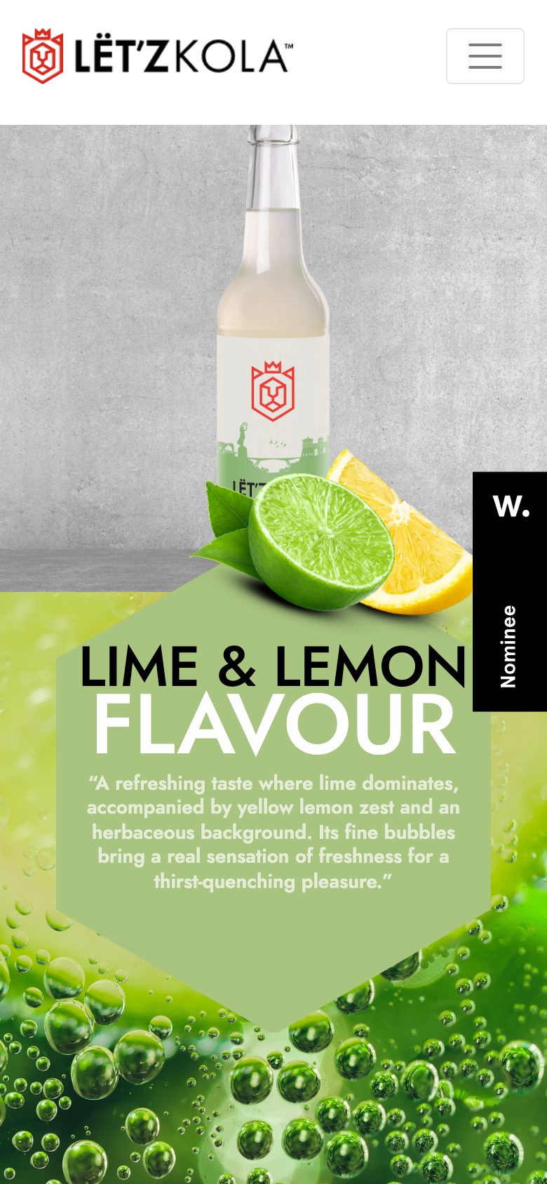 Lime & lemon flavour