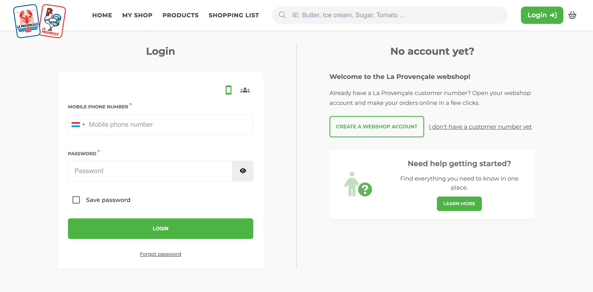La Provençale Webshop
